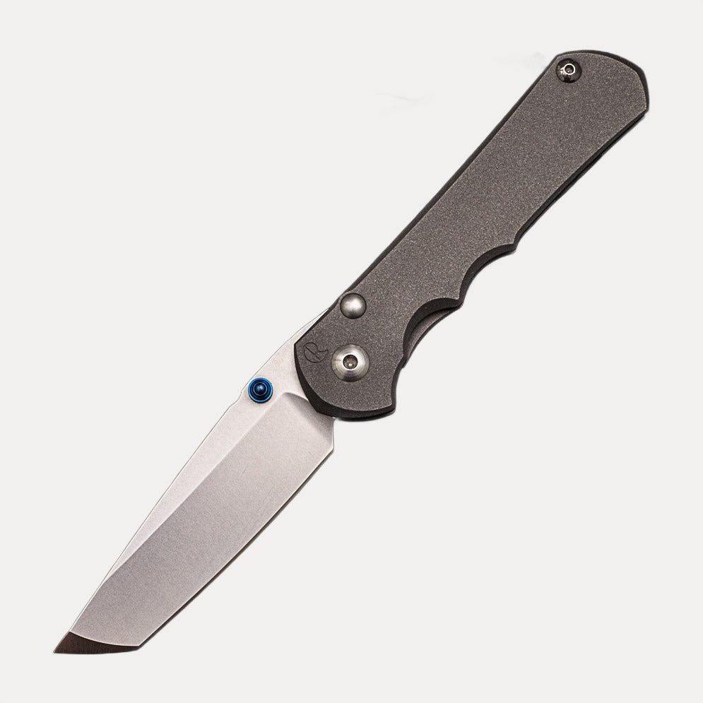 LARGE INKOSI TANTO - BLUE DOUBLE THUMB LUGS - S35VN BLADE