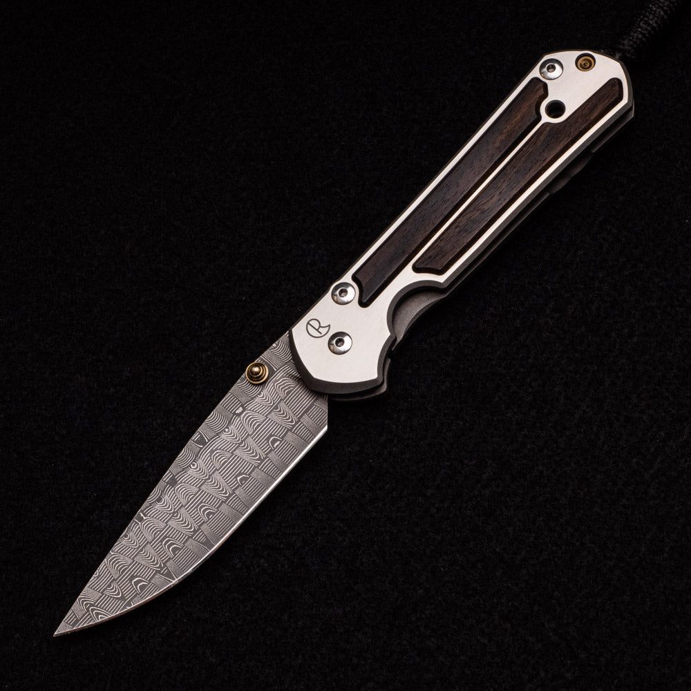 Large Sebenza 21 – Macassar Ebony Inlay – Basketweave Blade