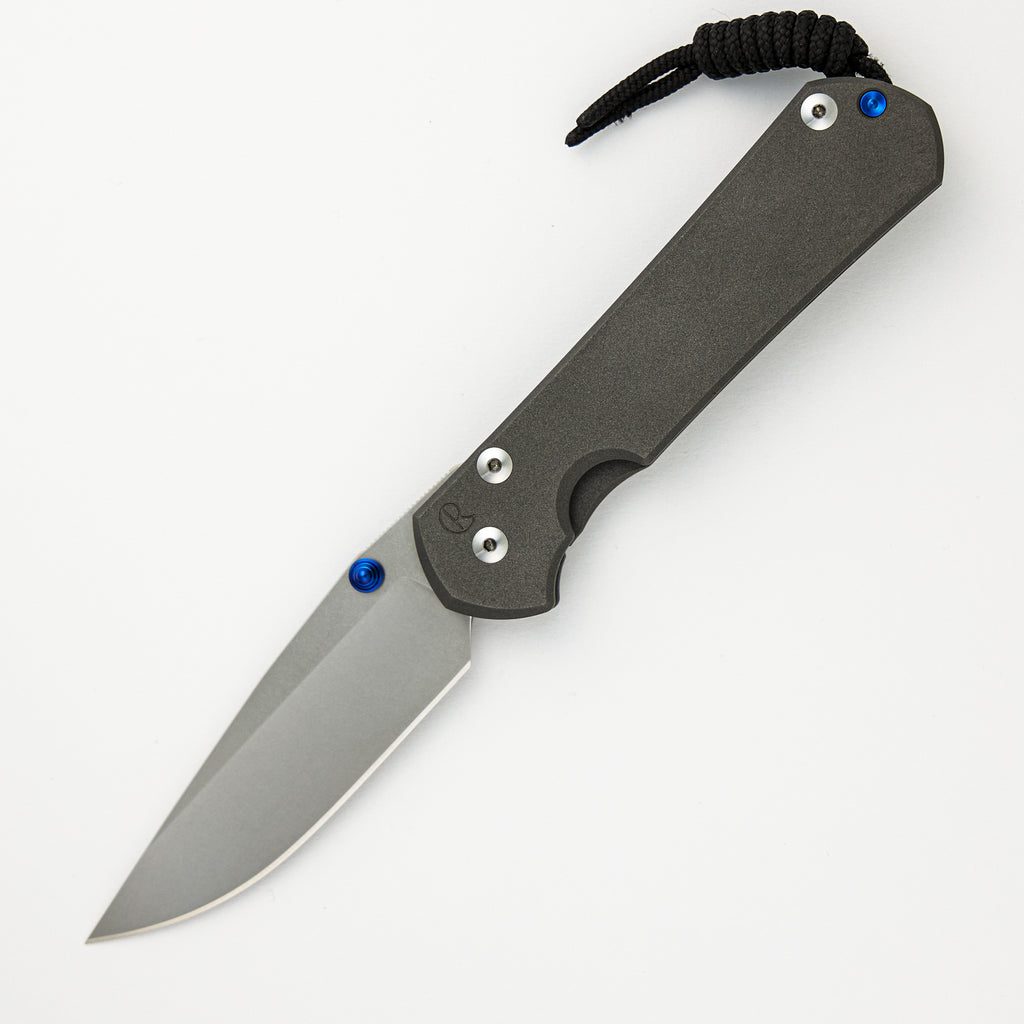 Large Sebenza 31 - Drop Point CPM MagnaCut Blade - Blue Double Thumb Lugs