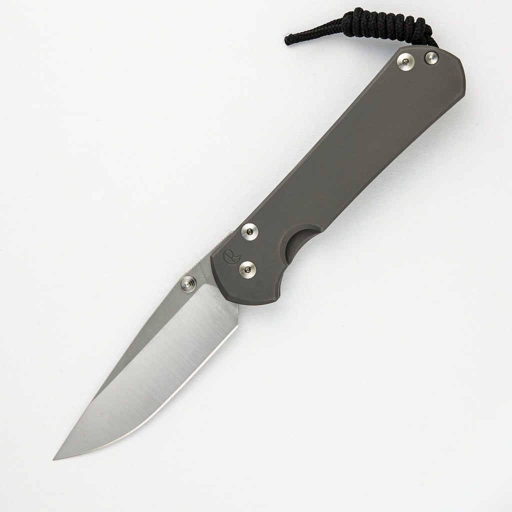 Large Sebenza 31 - Drop Point Polished CPM MagnaCut Blade - Glass Blasted - Silver Double Thumb Lugs