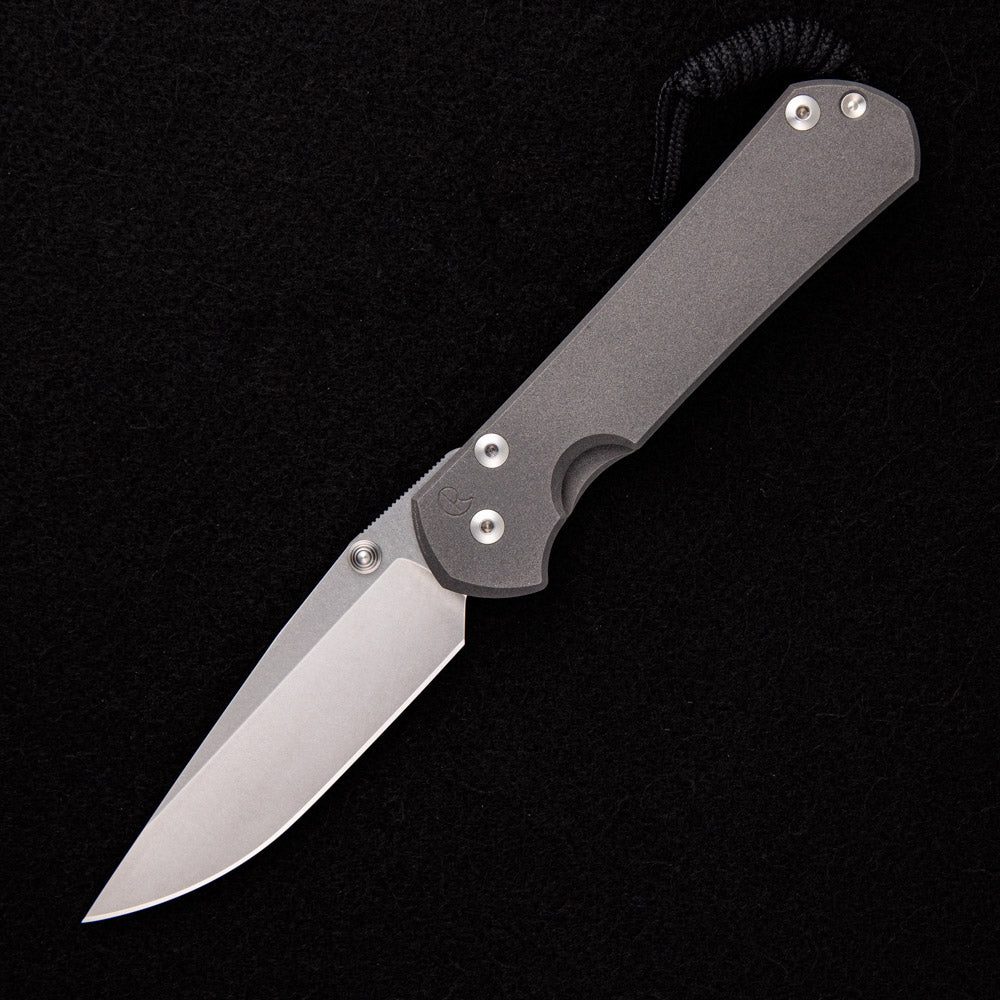 LARGE SEBENZA 31 – SILVER SINGLE THUMB LUG – CPM MAGNACUT BLADE