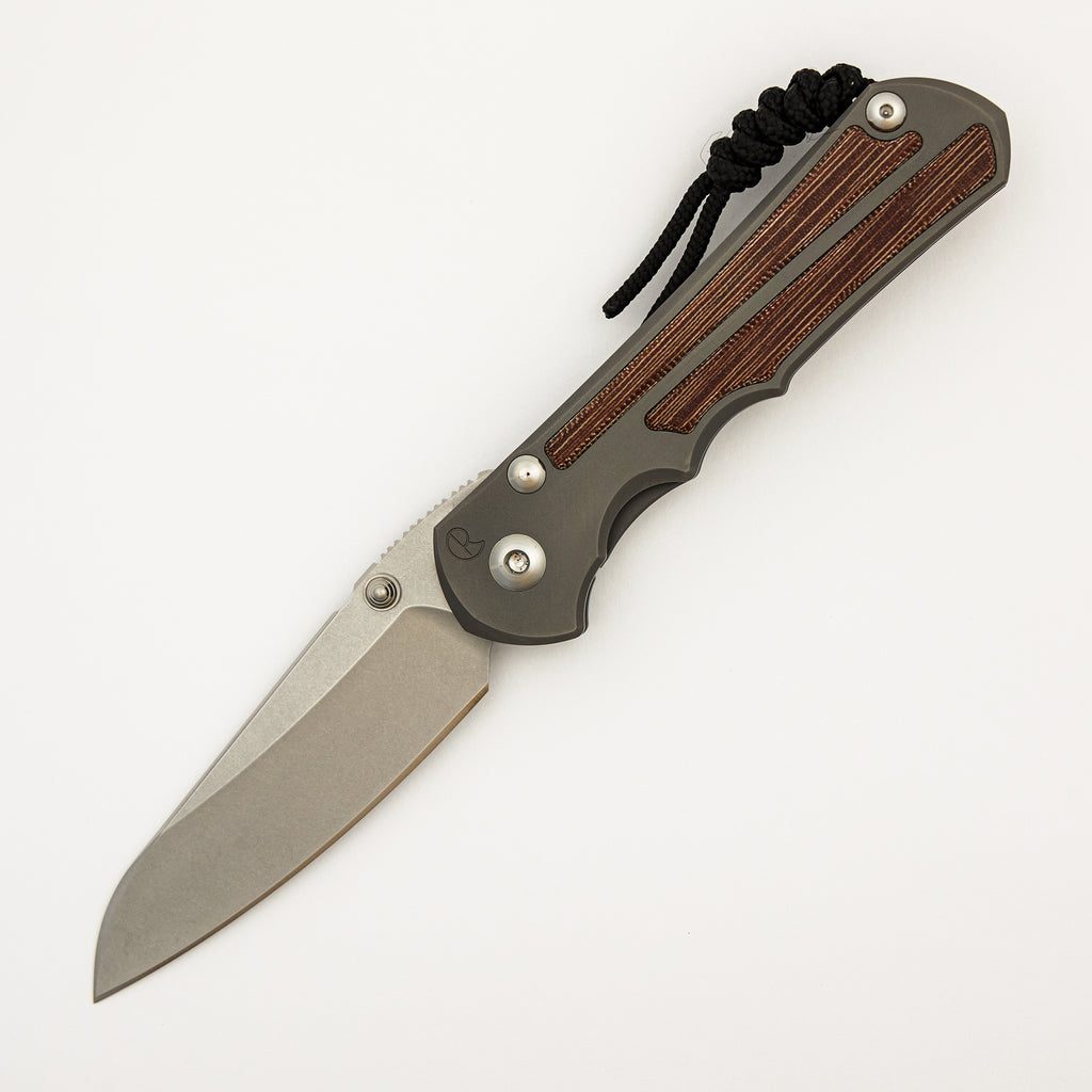 Large Inkosi - Insingo CPM MagnaCut Blade - Glass Blasted - Natural Canvas Micarta Inlays
