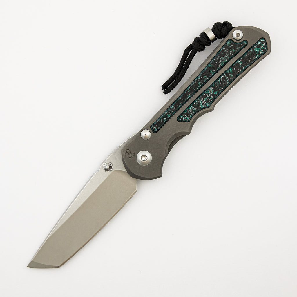 Large Inkosi - Teal Magnetic CarboTi Inlay - Tanto CPM MagnaCut Blade - MIM Clip - 2025 R1 Invitational