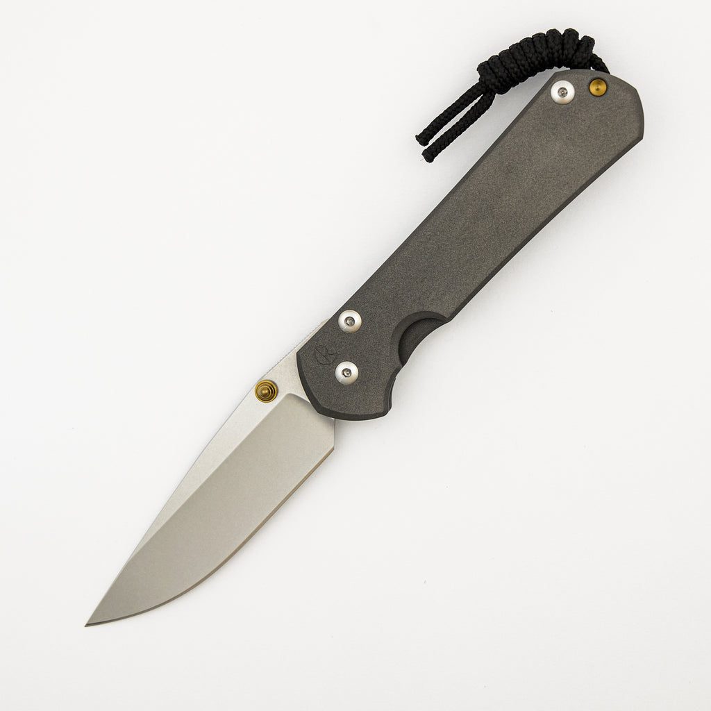 Large Sebenza 31 - Drop Point CPM MagnaCut Blade - Gold Single Thumb Lug