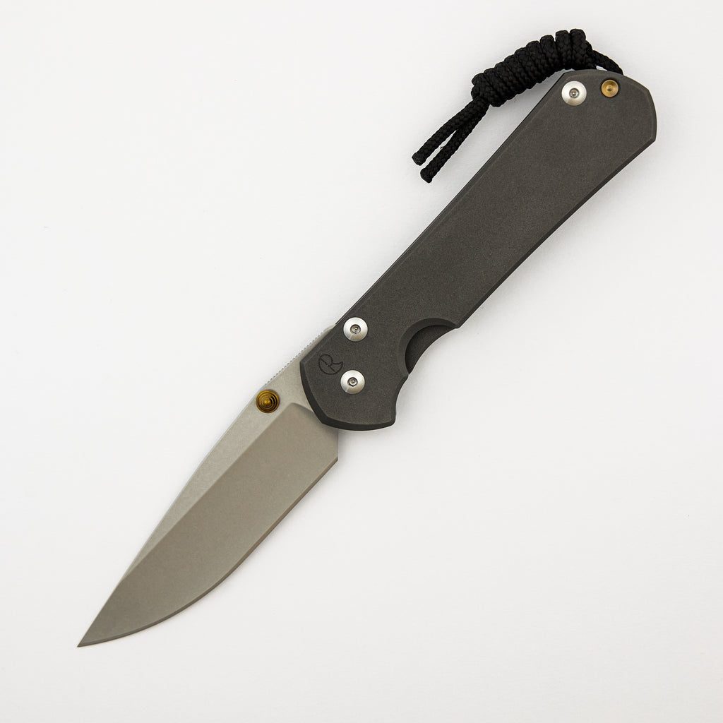 Large Sebenza 31 - Drop Point CPM MagnaCut Blade - MIM Clip - Gold Double Thumb Lugs