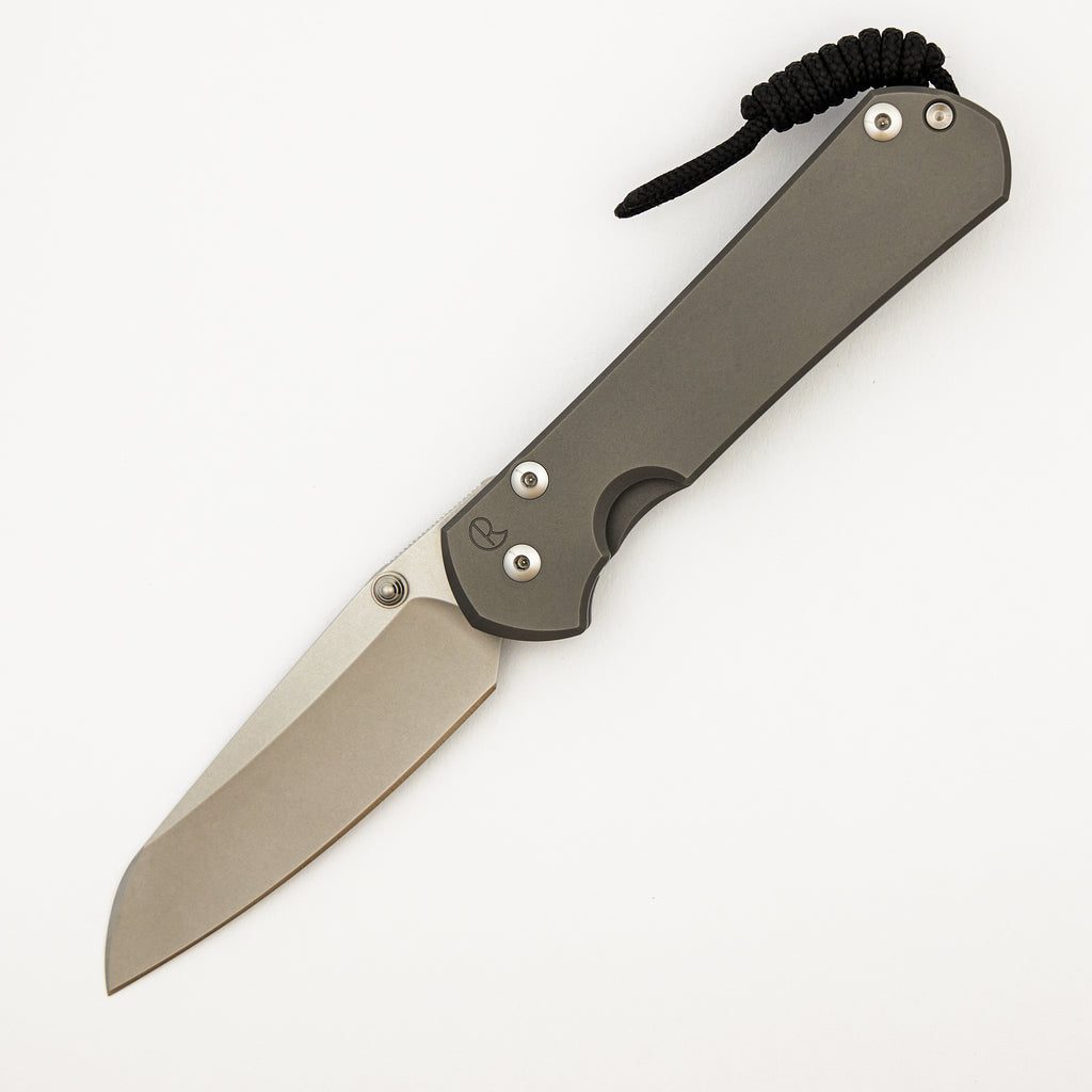 Large Sebenza 31 - Insingo CPM MagnaCut Blade - Glass Blasted - Silver Double Lugs