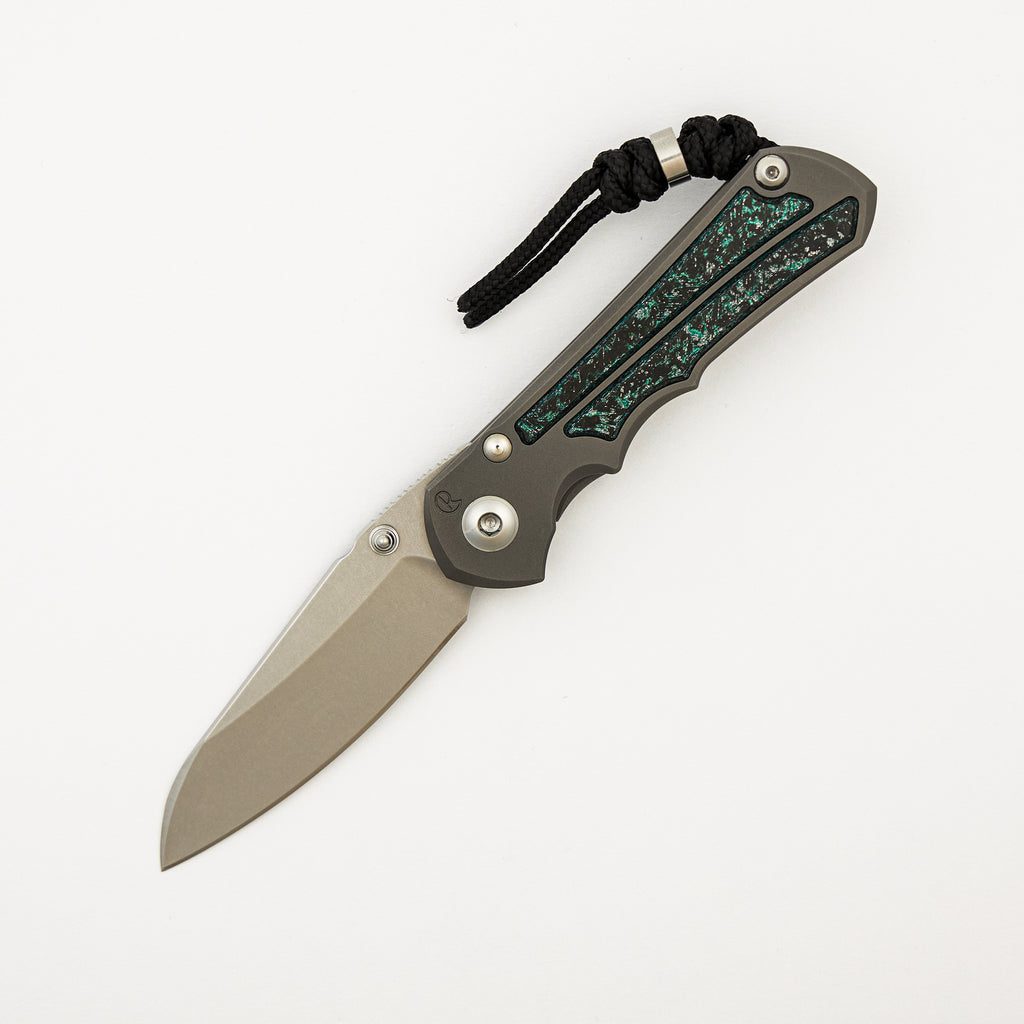 Small Inkosi - Teal Magnetic CarboTi Inlay - Insingo CPM MagnaCut Blade - MIM Clip - 2025 R1 Invitational