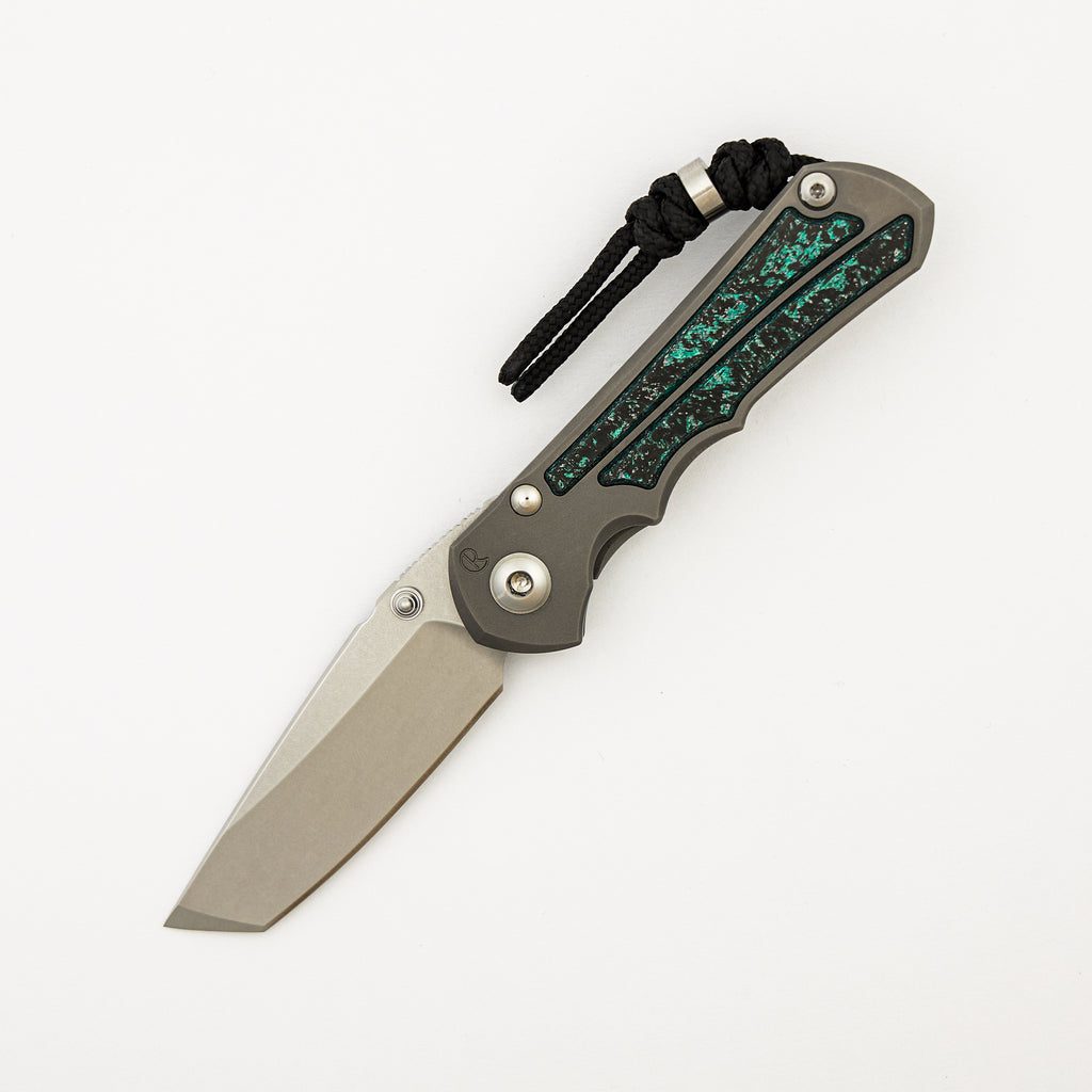 Small Inkosi - Teal Magnetic CarboTi Inlay - Tanto CPM MagnaCut Blade - MIM Clip - 2025 R1 Invitational