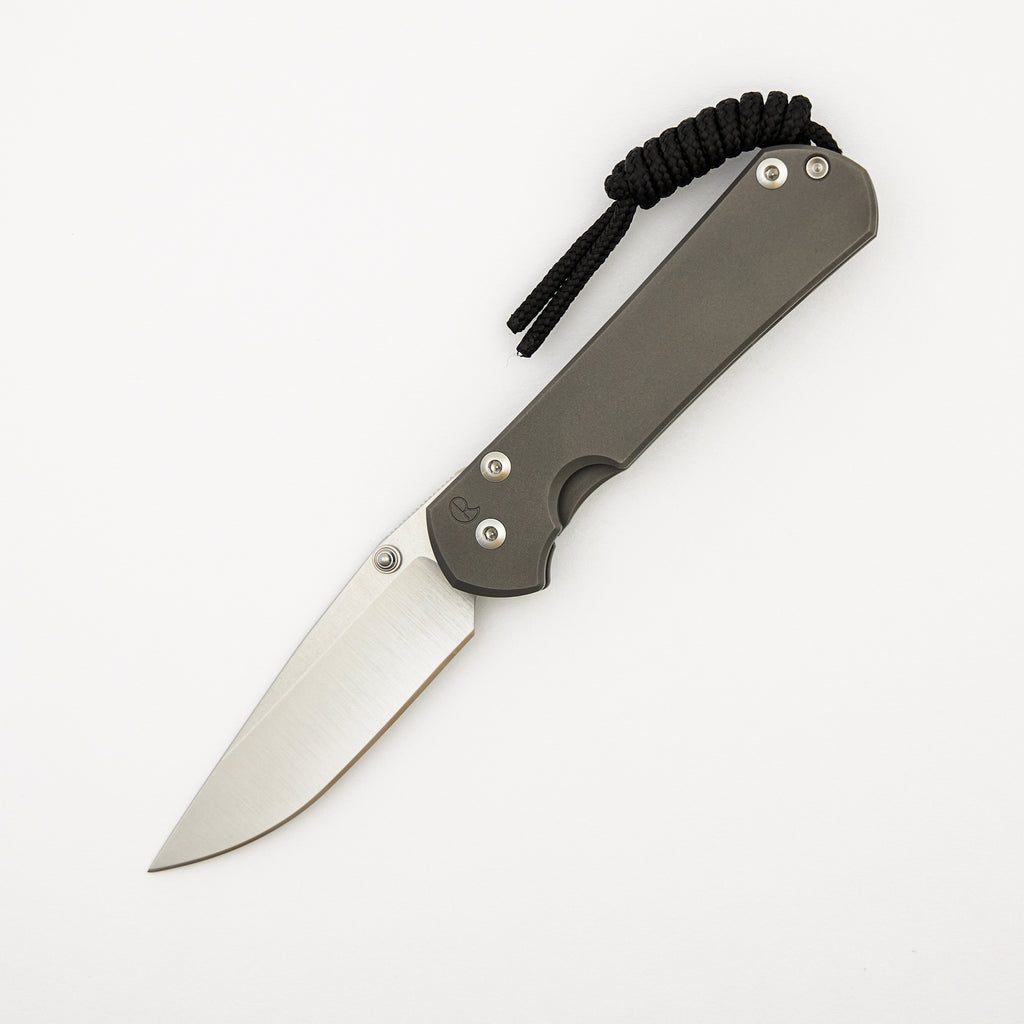 Small Sebenza 31 - Drop Point Polished CPM MagnaCut Blade - Glass Blasted - MIM Clip - Silver Single Lug
