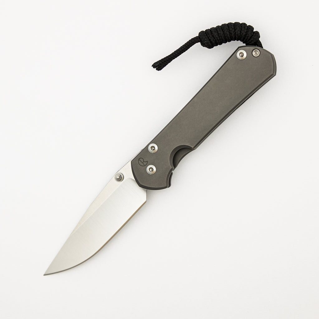 Small Sebenza 31 - Drop Point Polished CPM MagnaCut Blade - Glass Blasted - Silver Double Lugs