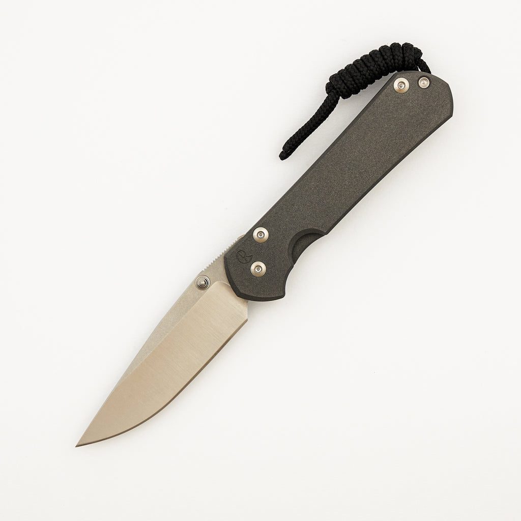 Small Sebenza 31 - Drop Point Polished CPM MagnaCut Blade - Silver Double Thumb Lugs
