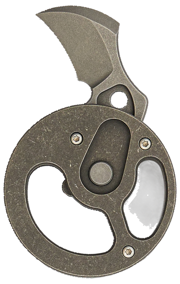 Coin Claw knife, blade up
