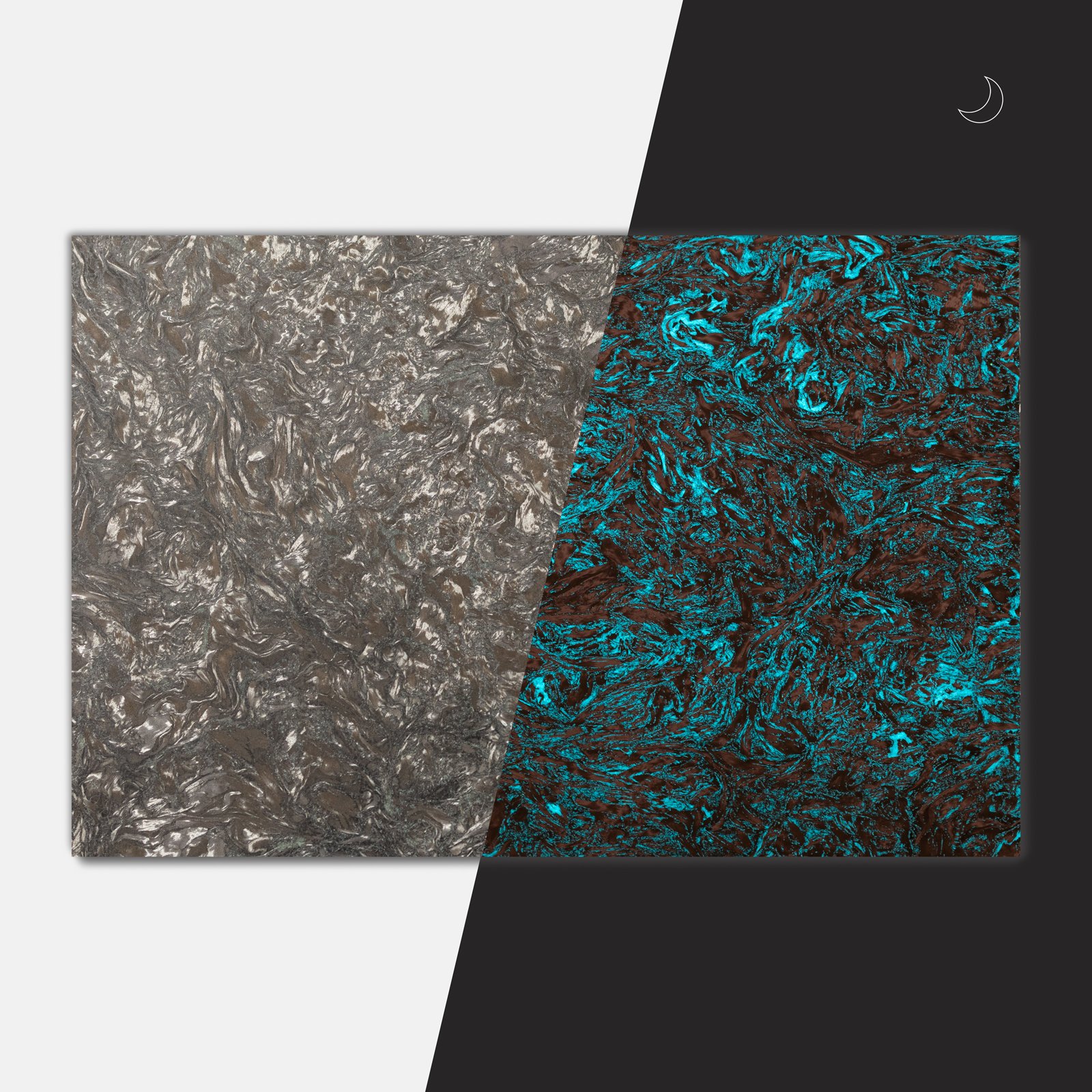 Fat Carbon Dark Matter Glow Blue flat material