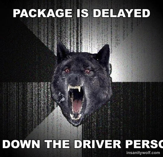 Insanity Wolf: PACKAGE IS DELAYED - TRACK DOWN THE DRIVER PERSONALLY