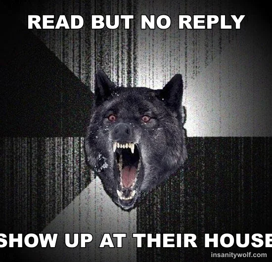 Insanity Wolf: READ BUT NO REPLY - SHOW UP AT THEIR HOUSE