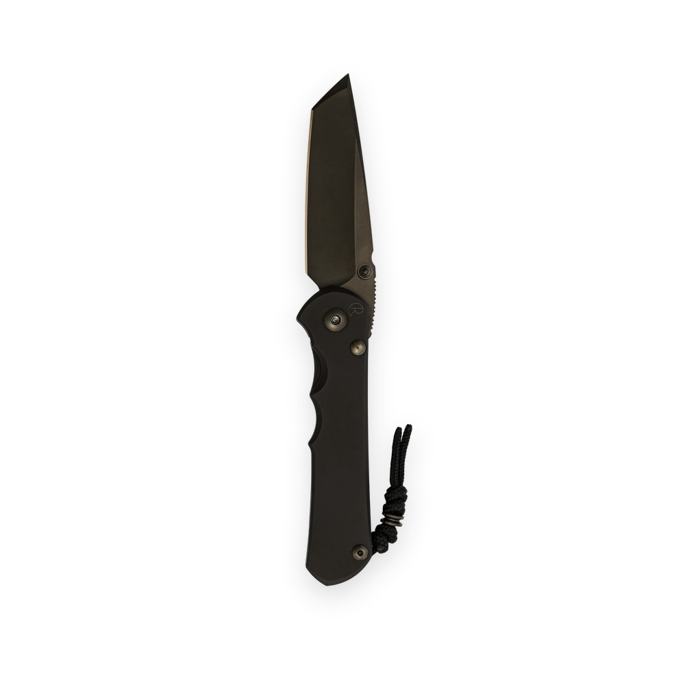 Large Inkosi - Black DLC - Tanto Black DLC MagnaCut Blade - Black DLC Hardware - MIM Clip