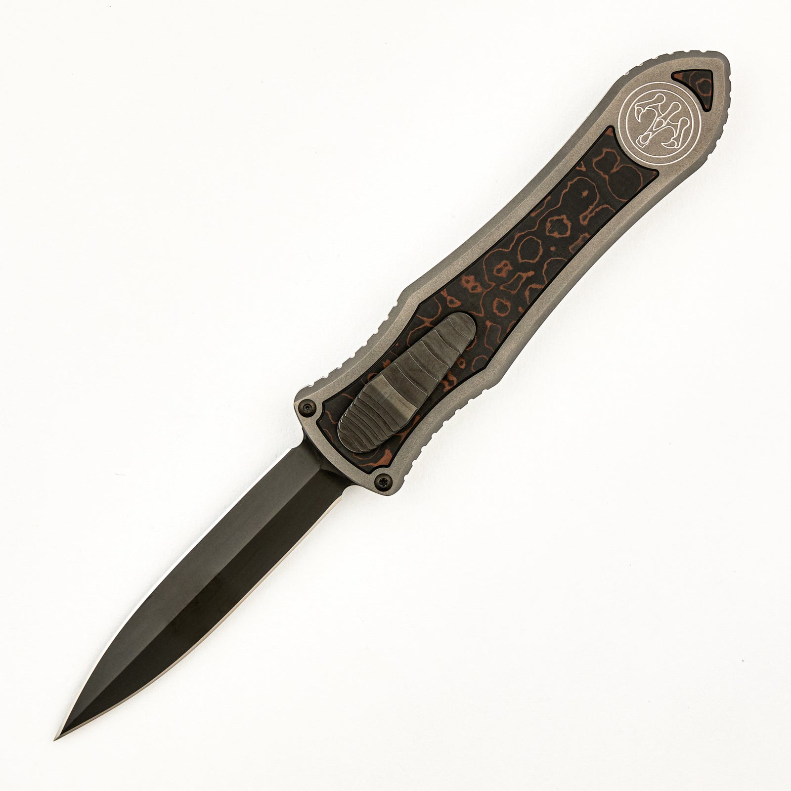Deadlock Model C · Titanium Handle W/ Fat Carbon Inlay · 20CV Blade