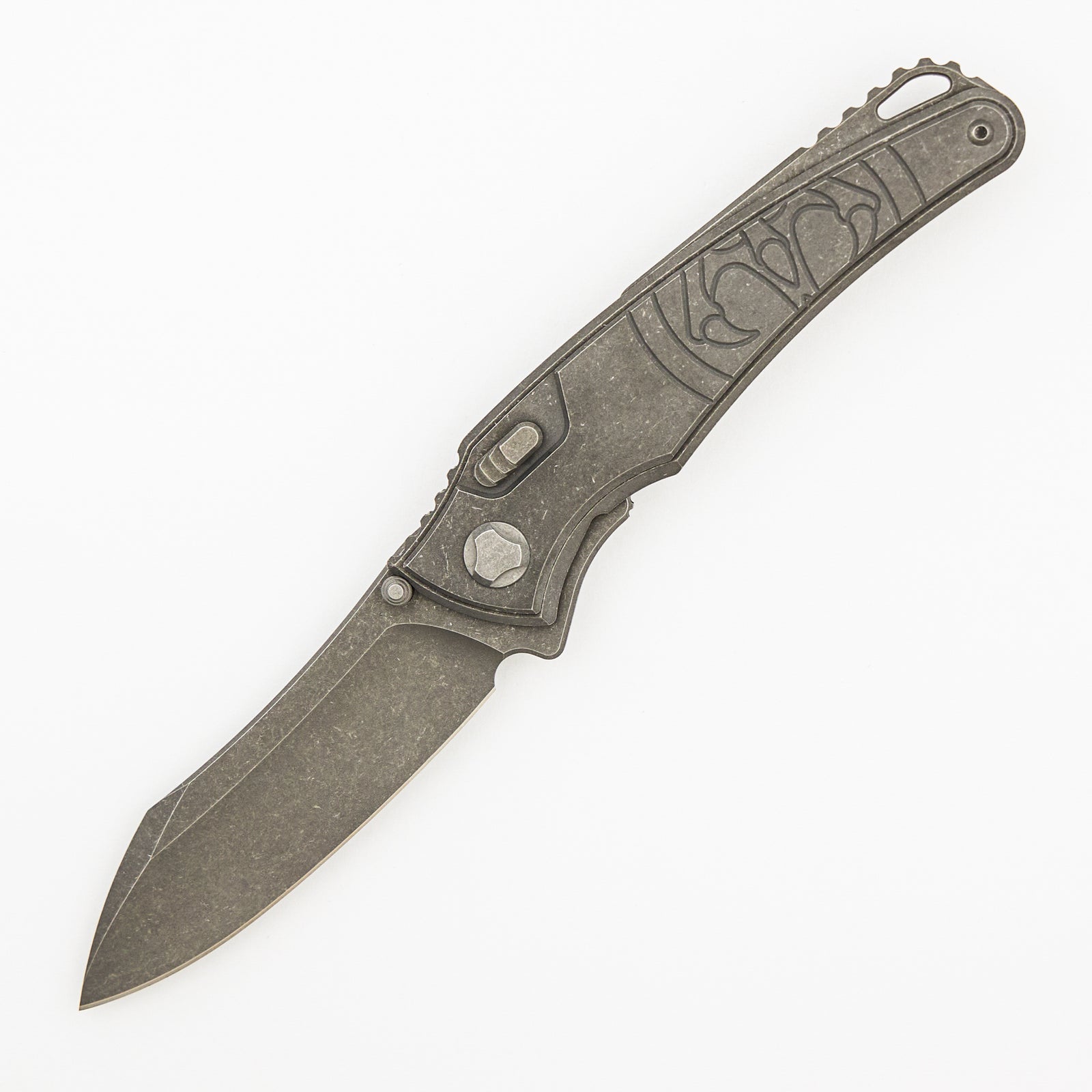 Talon · Tumbled Titanium Handle · M390 Blade