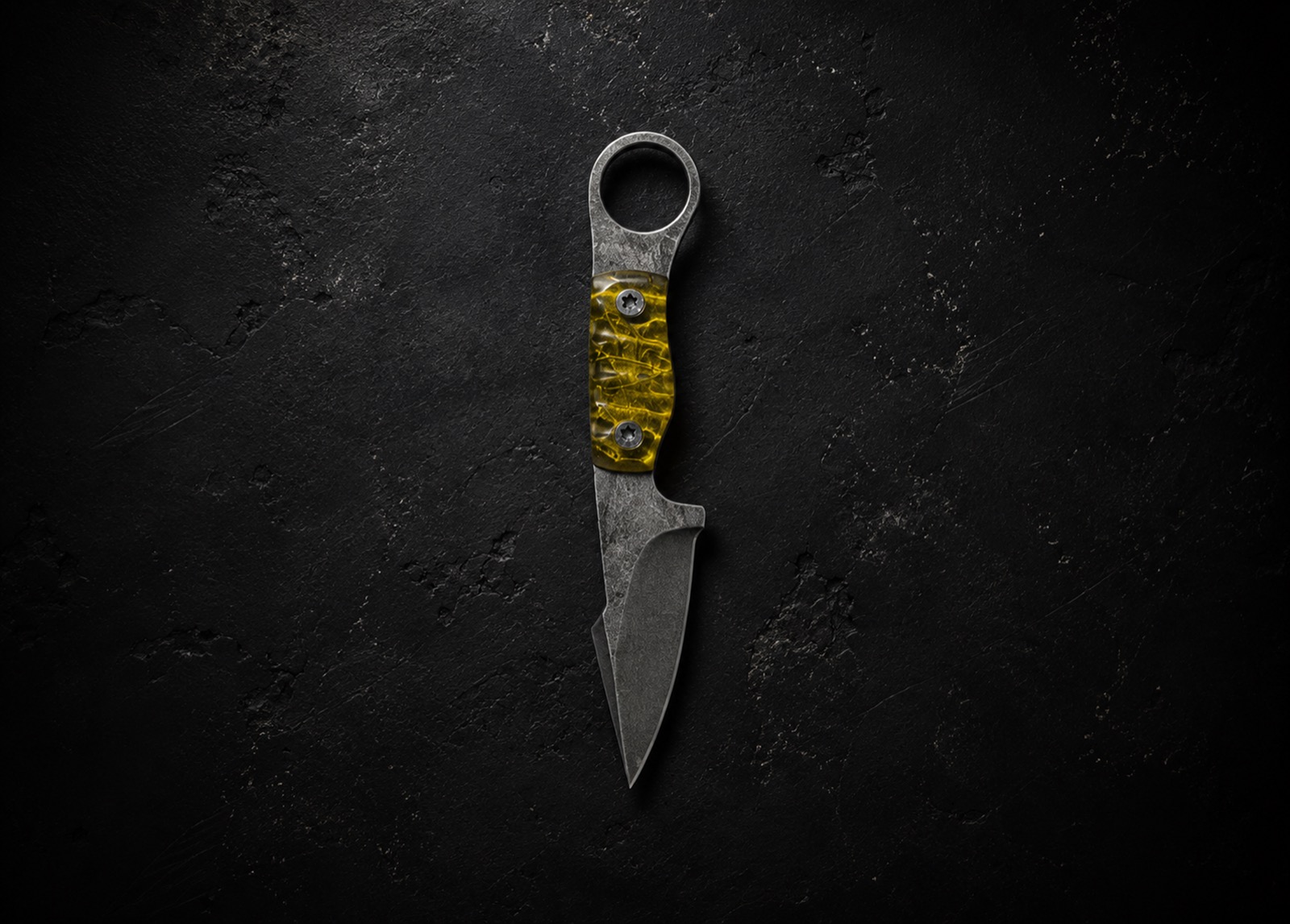 Timber Knives Scorpion, amber Ultem handle